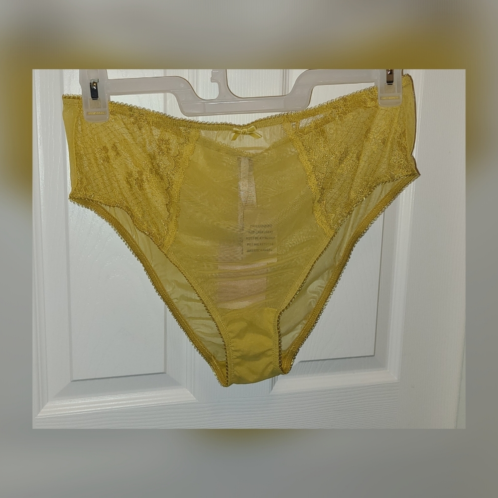NWT Sheer Mustard Undies